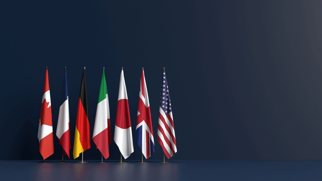 Flags of the G7 countries