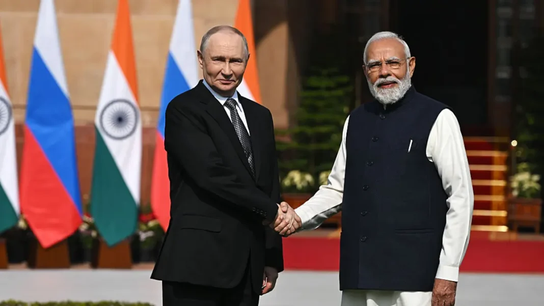 Vladimir Putin and Narendra Modi