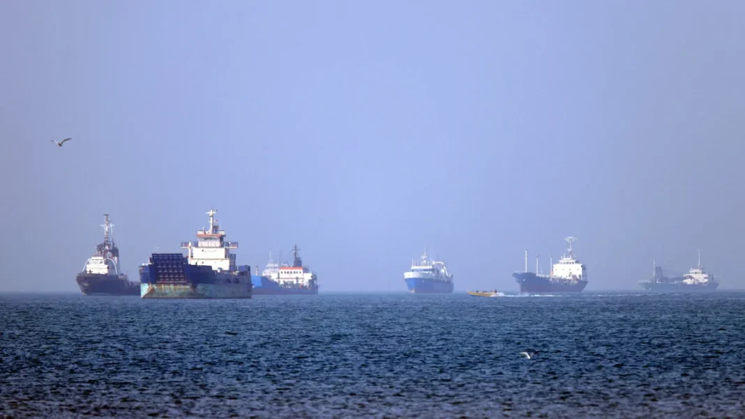 Vessels in the Strait of Hormuz