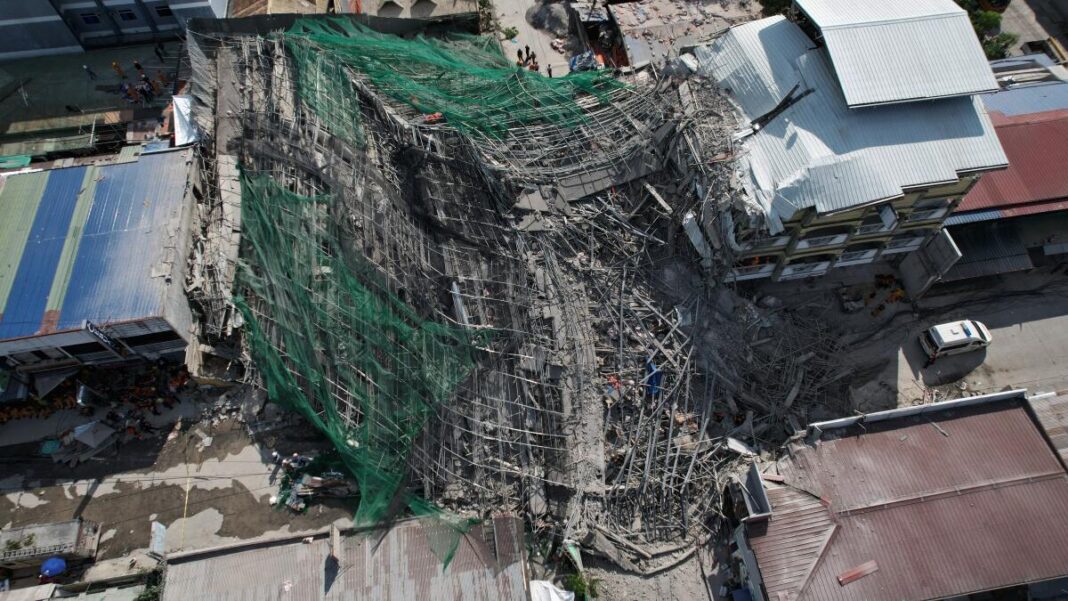 The collapsed building in Philippines