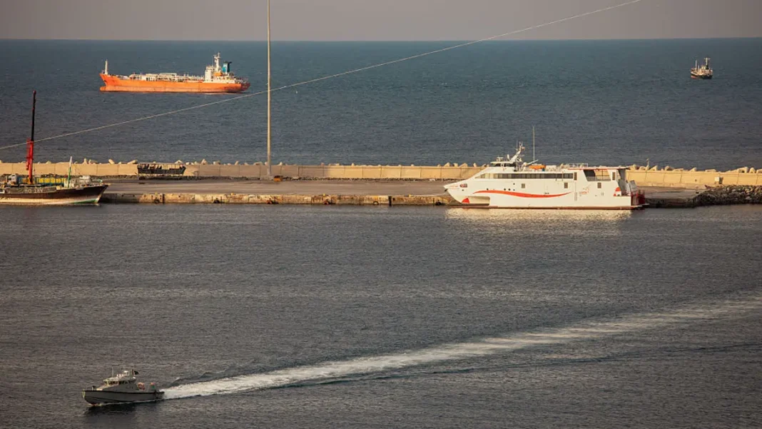 Ship near the Strait of Hormuz