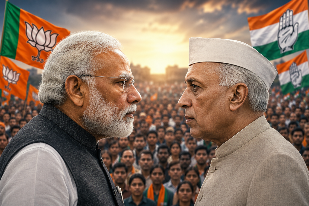 BJP’s “Nehru Record Broken” Lie: Modi Still 5 Years Short, Truth Unveiled