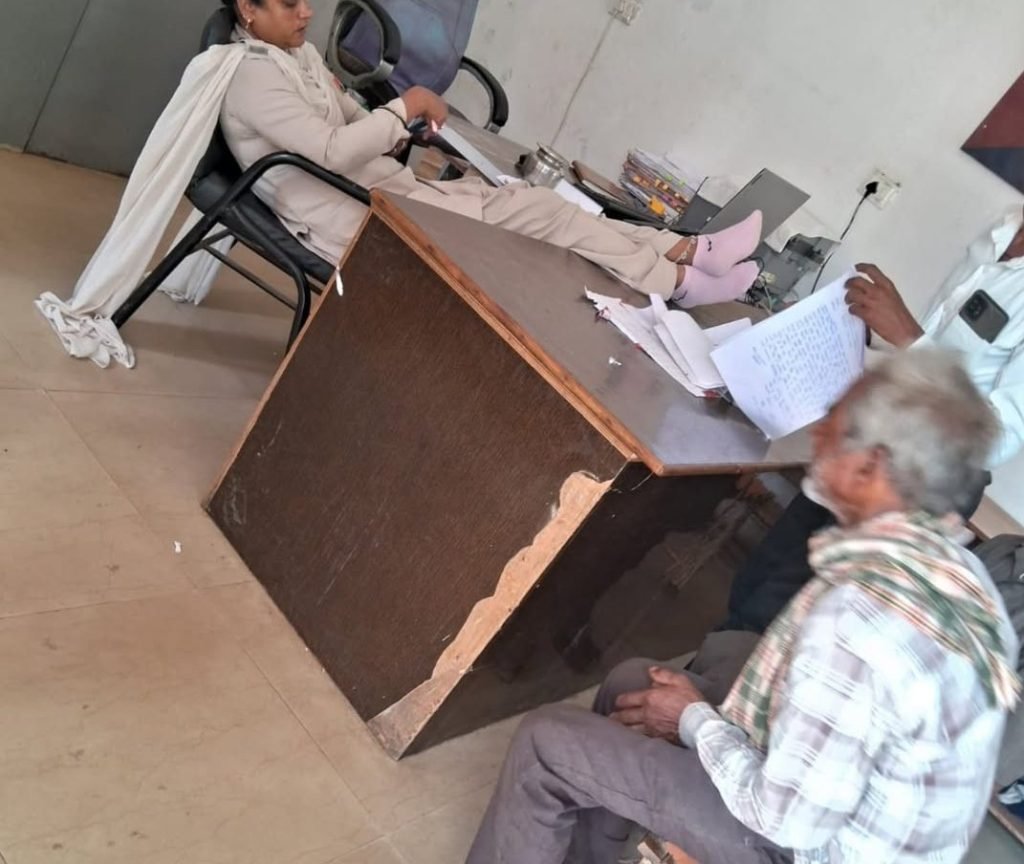 Dungarpur Photo Sparks Anger Over Police Conduct, Social Media Users Question Public Servant Behaviour