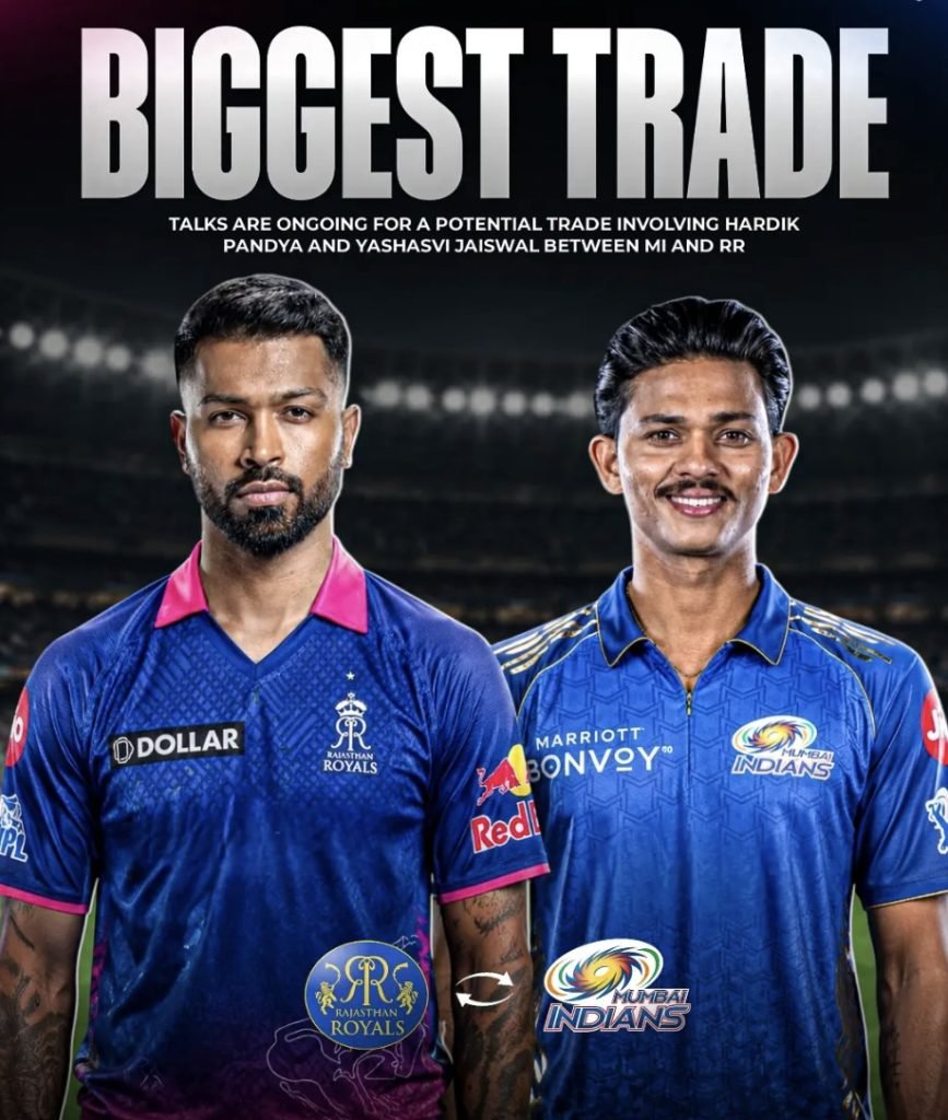 IPL’s Biggest Trade Ever? Hardik Pandya Set to Exit MI, Yashasvi Jaiswal Could Be Heading to Mumbai