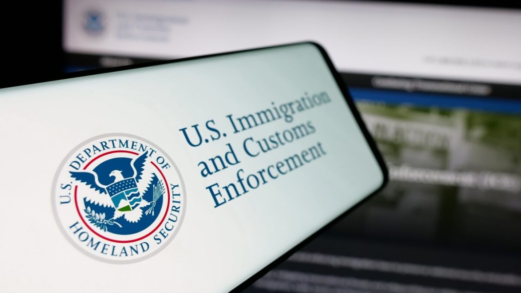 Logo of Immigration and Customs Enforcement (ICE)
