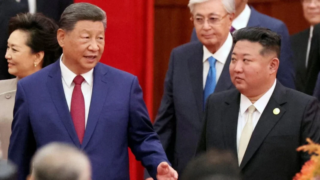 Xi Jinping and Kim Jong Un